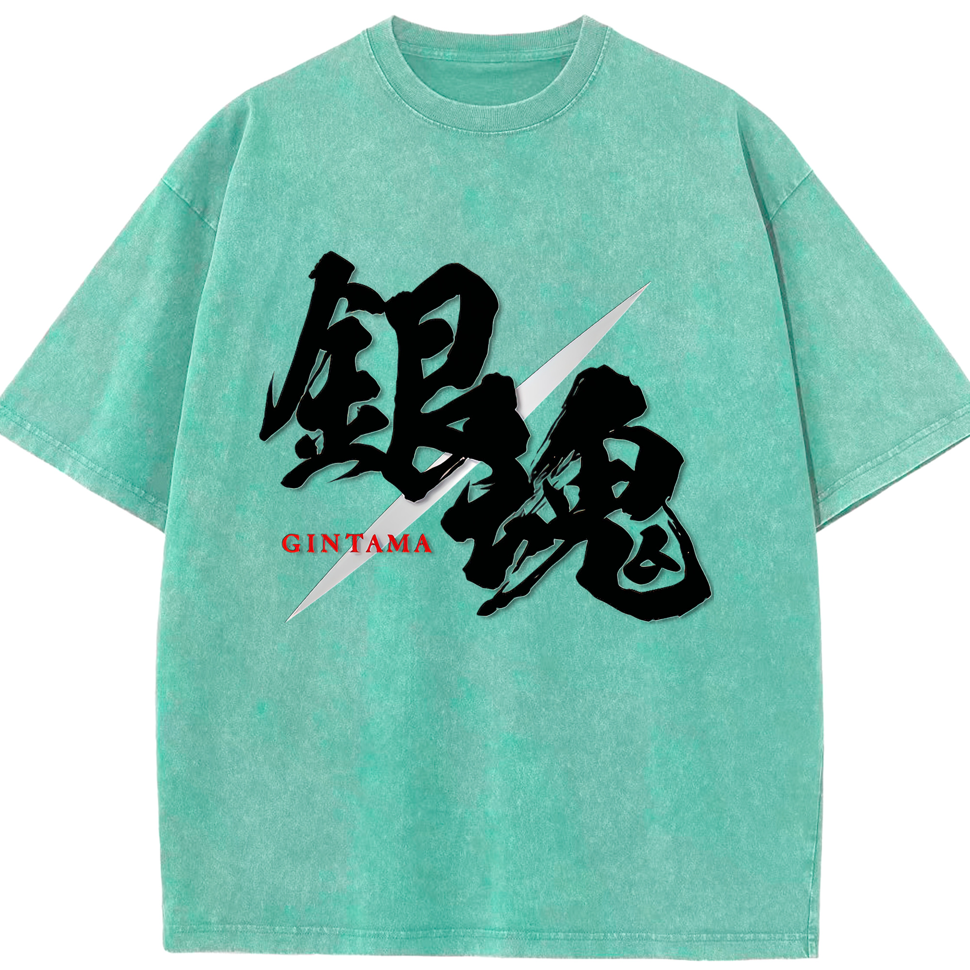 （画像用） ぎんたま 坂田銀時（さかたぎんとき） 神楽 志村新八（しむら しんぱち） GINTAMA Sakata Gintoki Kagura Shimura Shinpachi 綿100% ヴィンテージ風 半袖Tシャツ（フロントプリント）